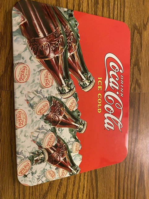 Vintage  "DRINK COCA-COLA ICE COLD" Small Metal Sign. Free Shipping! :)