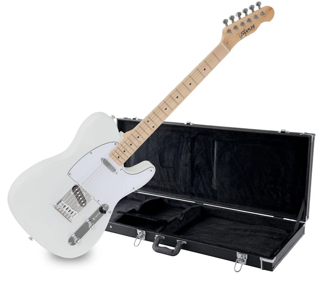 Shaman Element E-Gitarre Set mit Koffer TL Bauweise Single Coil Ahorn Weiß