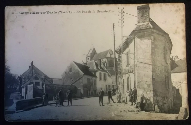 cpa 95 - Cormeilles-en-Vexin - Down the Grande-Rue - animated