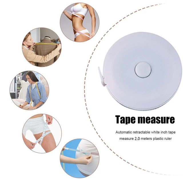 2m Retractable Measure Tape Kid Height Size Gauge Measurement Ruler (White) FS2# 3