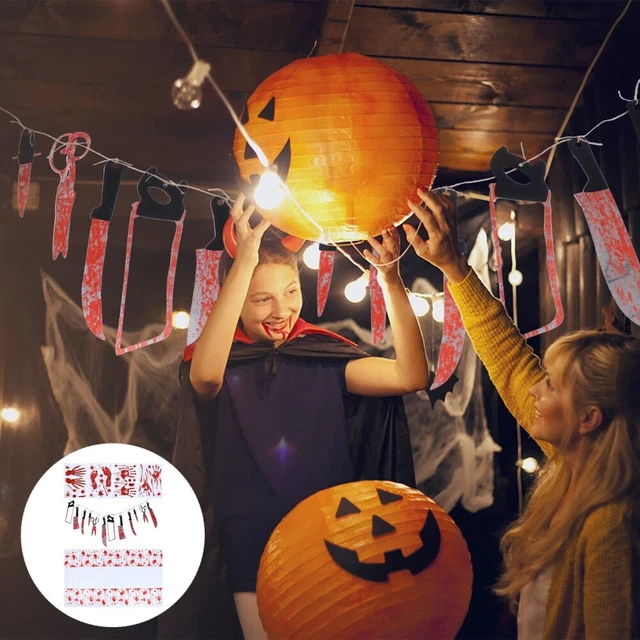 1 Set Halloween Party Decor Halloween Flagge Aufkleber Tischdecke Dekorative Set