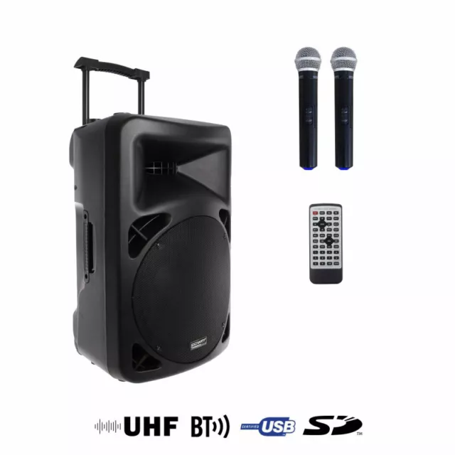 Power Acoustics BE 9700 PT V2 - Sono Portable Lecteur CD MP3/SD/DVD/USB/DIVX/Bl