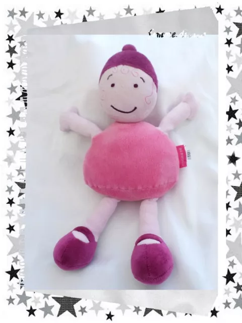 Doudou Peluche Poupée Rose Violet Marèse