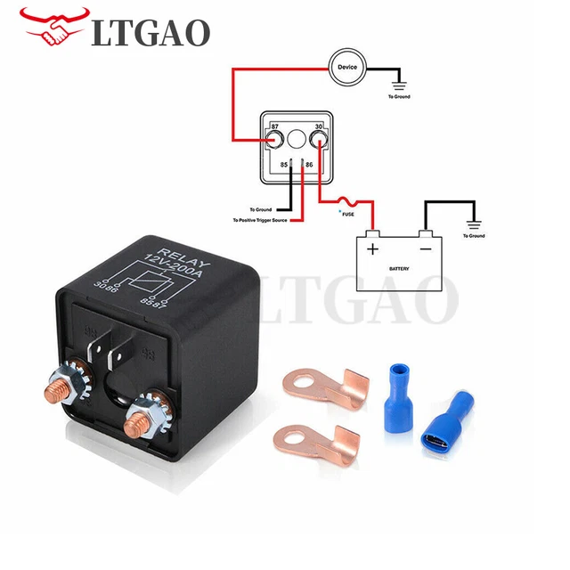 100 Amp Leisure Battery Split Charge Relay Kit for VW T4, Transit Camper Van | UK