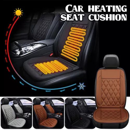 Universal 12V Car Seat Pad Cushion Cover Heating Heater Warm Heated Cold Winter.