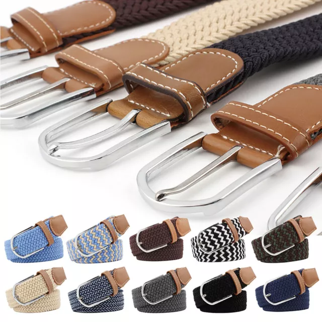 Gelante Tela Tessuto Elastico Intrecciato Elasticizzato Cinture Unisex Vita -