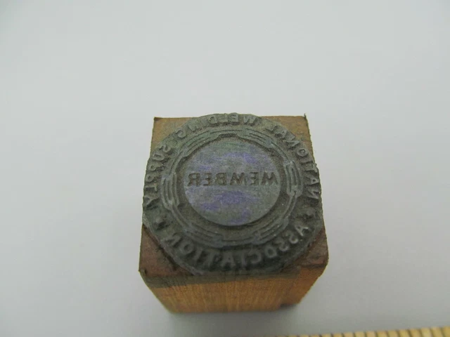 “National Welding Co.” Vintage Advertising Printing Press Wood Block Stamp
