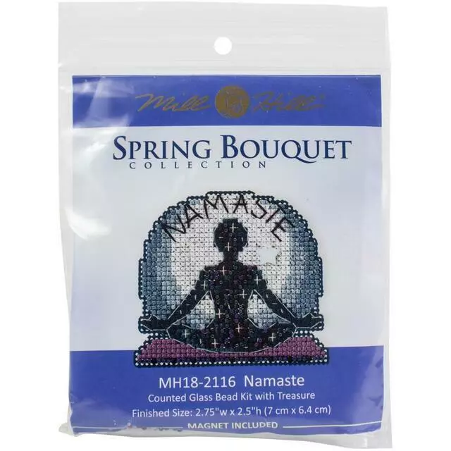 Namaste Buttons And Beads Counted Cross Stitch Kit By Mill Hill