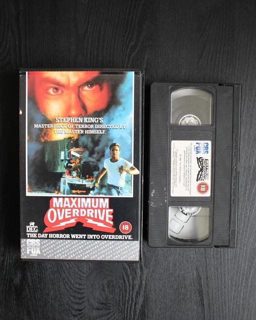 MAXIMUM OVERDRIVE VHS Video Big Box Ex-Rental (1988) CBS Fox Stephen ...