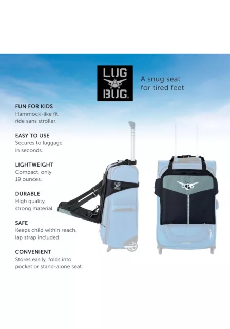 Lugabug Travel Seat Ride-On Suitcase for Kids Child Seat for Luggage Carry On 3