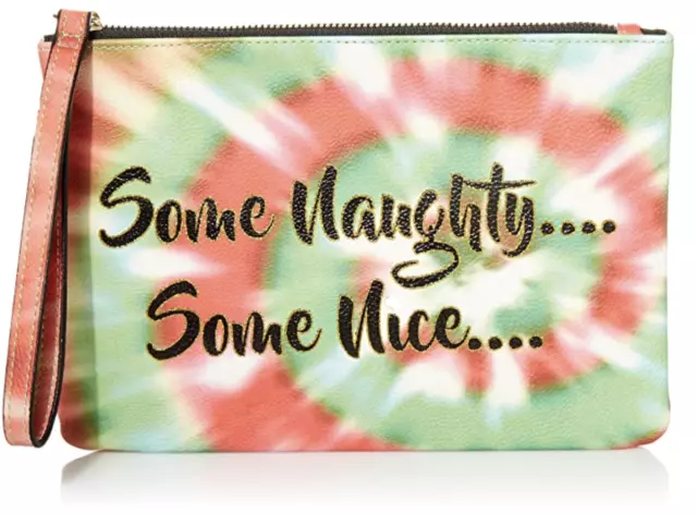 Betsy Johnson Holiday Wristlet Cosmetic Bag Phone Pouch Tie Dye Wristlet NEW