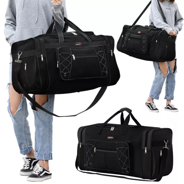 Large Duffle Bag MenSport Gym Holdall Travel Work Luggage with Shoes Compartment