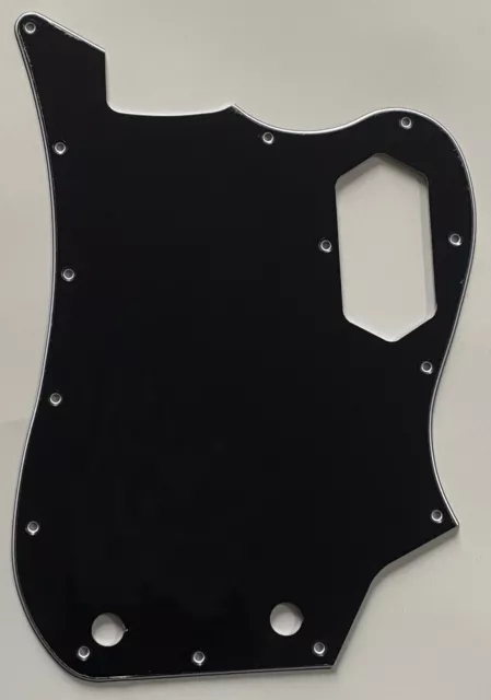 For Fit Fender Squier Vintage Modified Bass VI Guitar Pickguard 3 Ply Black