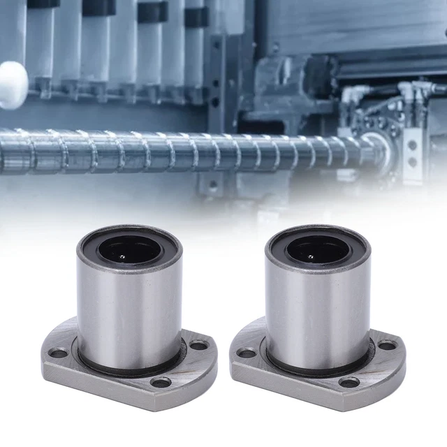 2PCS Oval Flange Linear Ball Bearing For CNC Linear Motion Axes 16mm LMH16UU