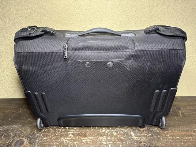 Tumi Alpha Black 2 Wheeled Carry-On Rolling Garment Bag Luggage 22033D4 22" 4