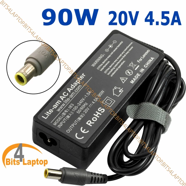 90W 20V 4.5A Adaptateur AC Chargeur Compatible pour Lenovo ThinkPad T61 T400 T420 T430 T500 T510 T520 T530 X60 Z60 X200 X201 X220 X230 X61 L420 L430 Edge 14 15 E420 E430