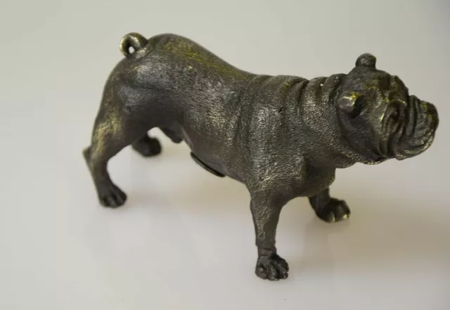 Bronzeskulptur Hund Bulldog Dog Bronze