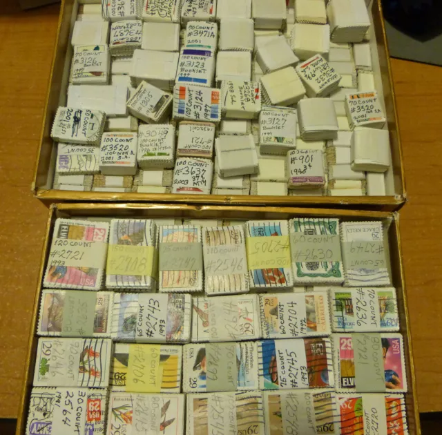 A group of  500 assorted used US stamps collection off paper