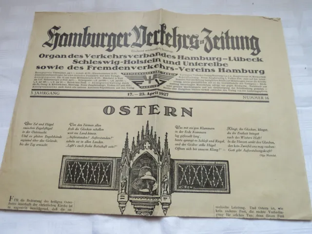 Hamburg Verkehrszeitung von 1927