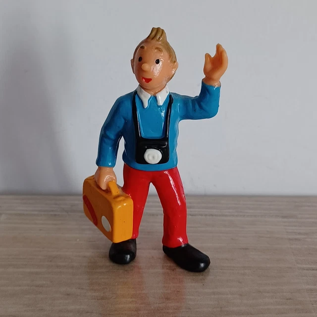 Tintin - Figurine pvc Bully (1975) - Tintin valise et appareil photo