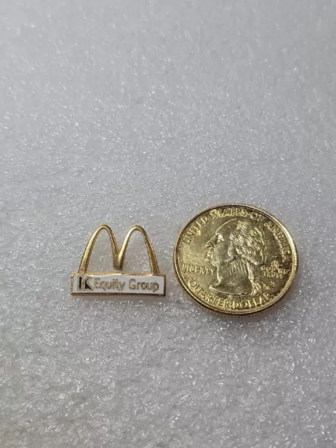 McDonald's K Equity Group Enamel Lapel Pin Gold Toned Single Post Clutch Back 2