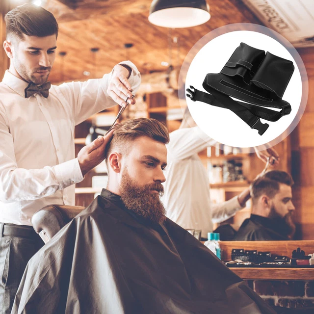 Salon Ciseaux À Cheveux Petit Sac Banane Outils De Maquillage Étui En Cuir