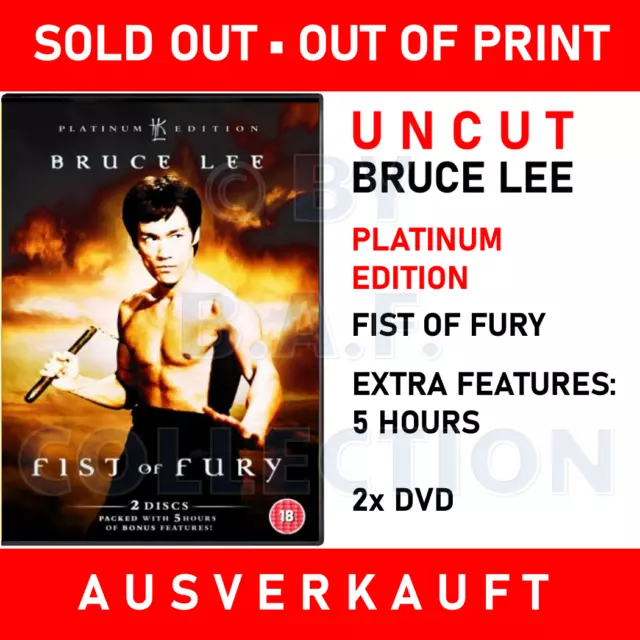 Bruce Lee FIST OF FURY Platinum Limited Edition 2 Disc Special Edition DVD Rare