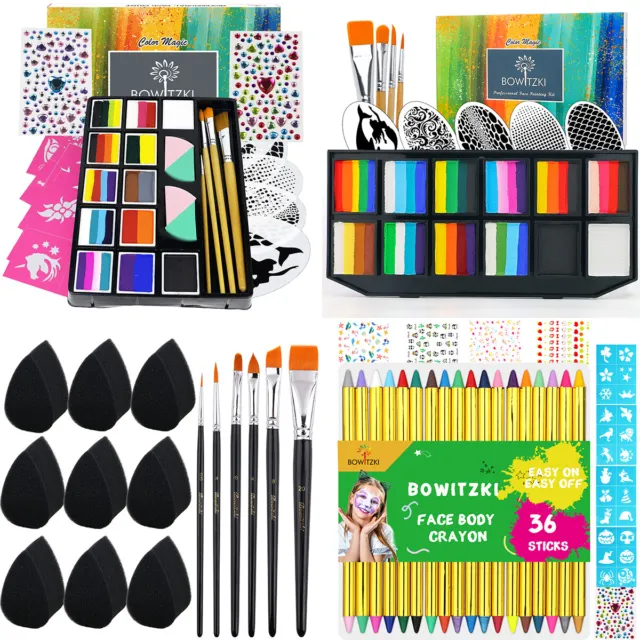 Bowitzki Face Paint Kit Bundle 5 Pack Face Painting Kit for Kids Party Crayon