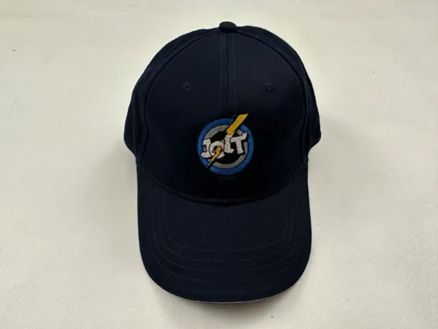 New Jolt Embroidered Graphic Navy Blue Adjustable Baseball Hat One Size