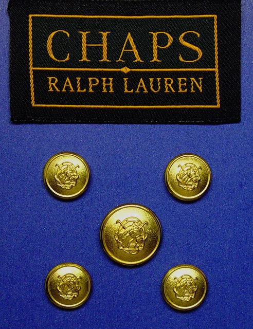 5 Chaps By Ralph Lauren Equestrian Jacket Replacement Buttons Good Used Cond.