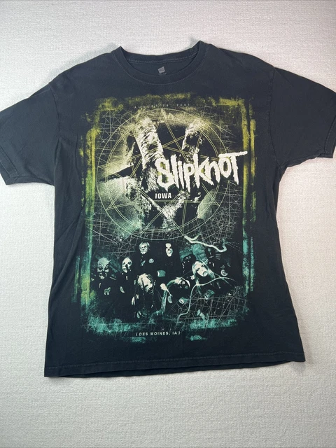 VTG Slipknot Adult Large Graphic Print T-Shirt 2001-Iowa Double Sided