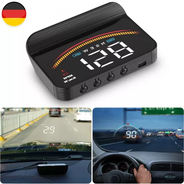 Head Up Display Auto GPS+OBD2 FHD HUD Geschwindigkeit Alarm Projektor Navigation
