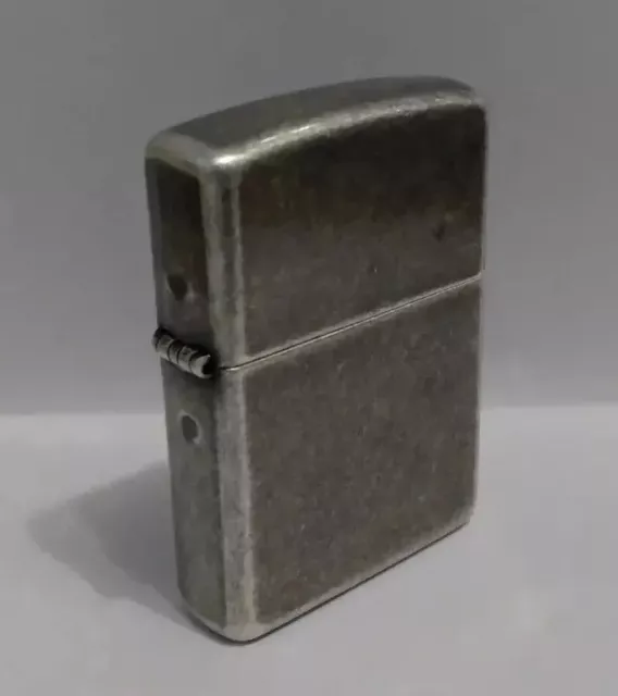 Zippo 2021 Antique Silver Plate Case No Insert No Box Read