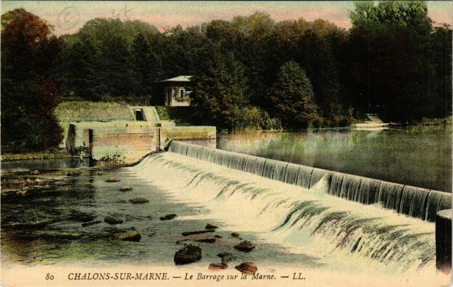CPA AK CHALONS-sur-MARNE - Le Barrage sur la MARNE (363678)