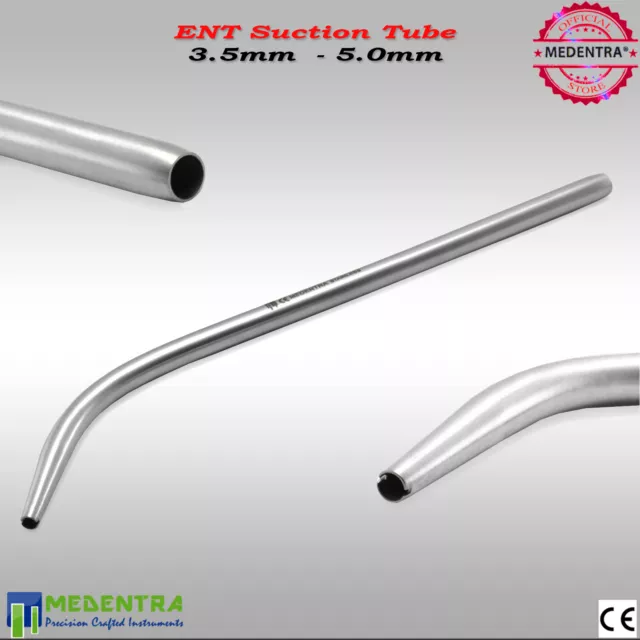 ENT Suction Aspirator Tube Dental Blow Pipe Tubes Cannulas Angled 3.5 mm / 5.0mm