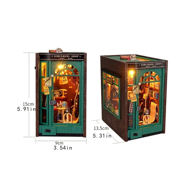 DIY MINIATURE BOOKEND Kits Wooden Puzzle DIY Crafts Creativity Tiny