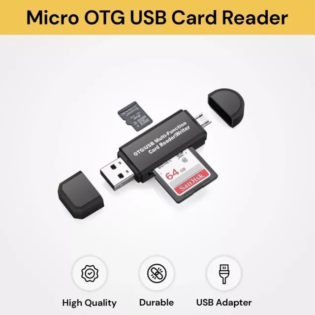 Micro USB OTG to USB 2.0 Adapter SD TF Micro USB Card Reader For PC Mobile Phone