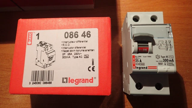 Legrand 08712 Interrupteur Différentiel 40A 300mA 4 Pôles – Occasion Fonctionnel