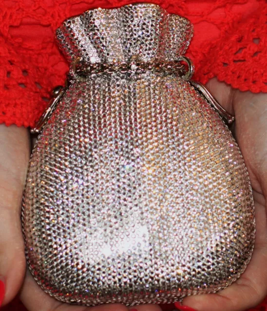 JUDITH LEIBER SWAROVSKI Crystal Misers Pouch Money Bag Minaudiere Clutch Bag  $1,989.99 - PicClick