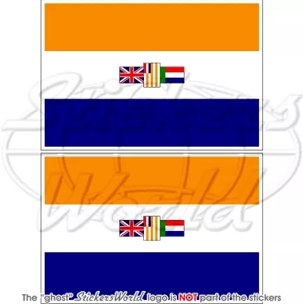 SOUTH AFRICA South African Former Flag 75mm(3") Vinyl Bumper Stickers, Decals x2