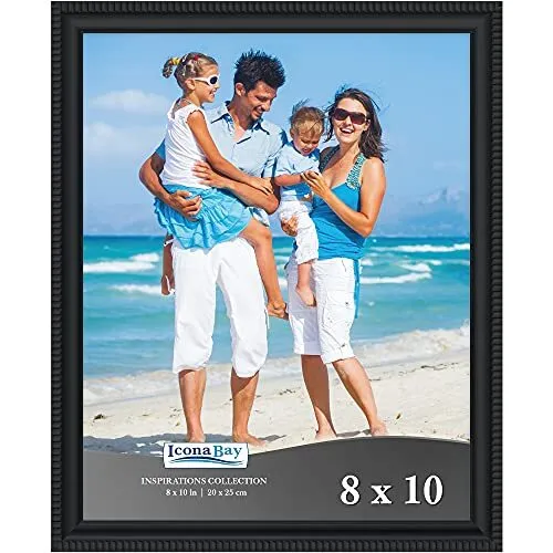 8x10 Black Picture Frame Beautifully Detailed Molding Contemporary Picture Frame