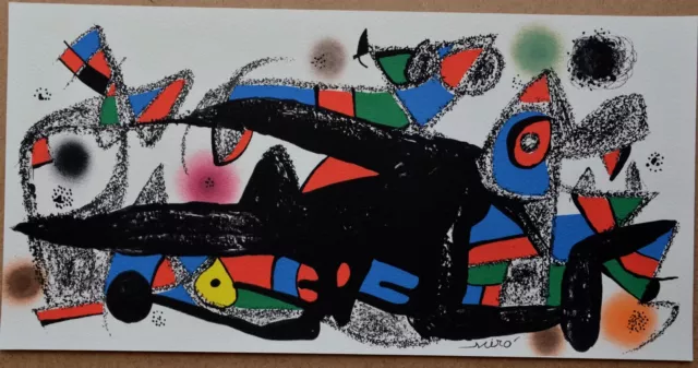 Lithographie Joan MIRO  " Miro Sculpteur, Danemark, Escultor  "  1974