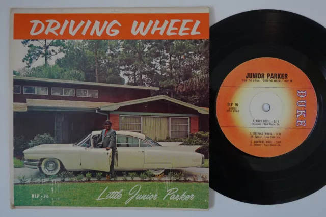 LITTLE JUNIOR PARKER Driving Wheel MEGA RARE US hard cover jukebox EP blues HEAR