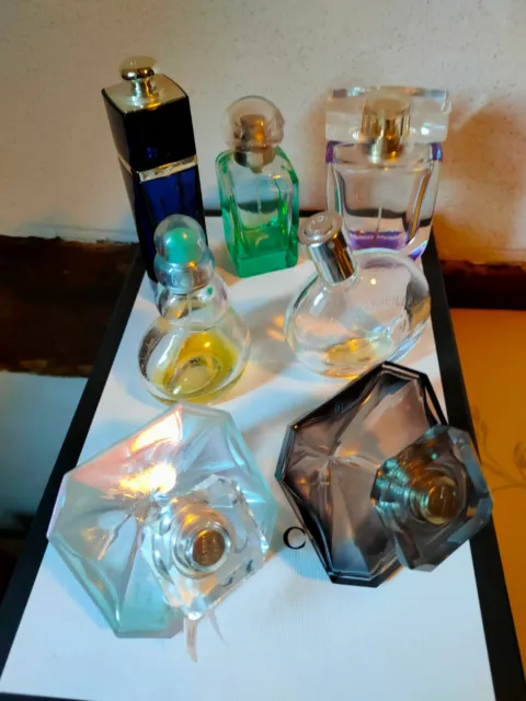 1 lot de 19 flacons de parfums vides vaporisateur 50, 30, 25 ml