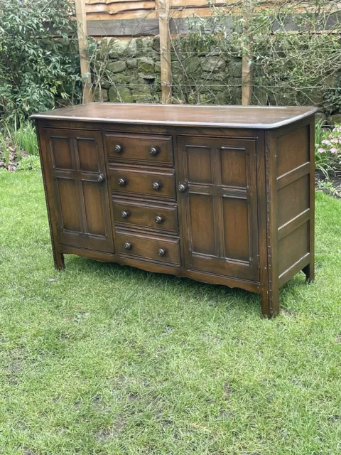 Antique reproduction Oak Ercol 2 Door Sideboard With Drawers