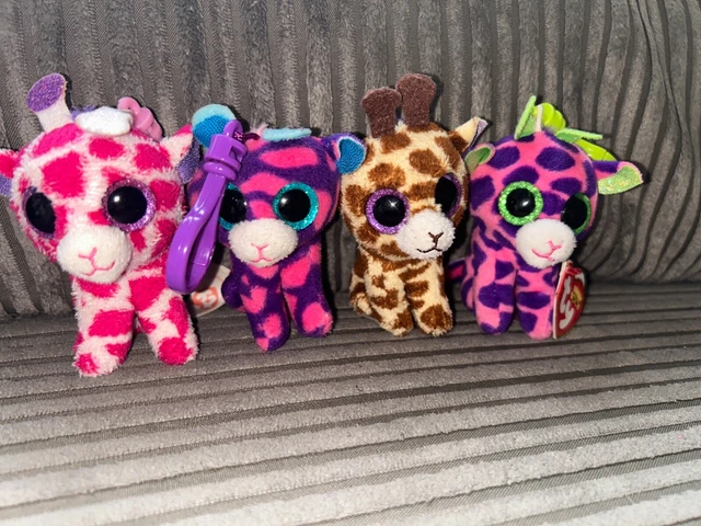 TY BEANIE BOO Keyring bundle Giraffes Twigs Gilbert Safari