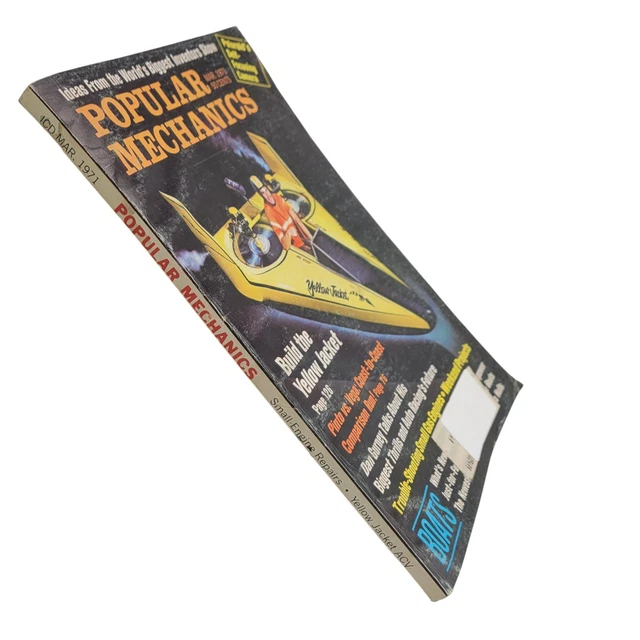POPULAR MECHANICS MAGAZINE March 1973 Yellow Jacket Boat DIY Small ...