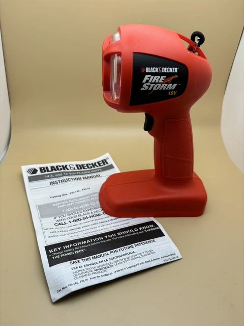 Black & Decker Fire Storm FSL18 Cordless Battery Powered Flashlight Bare  Tool