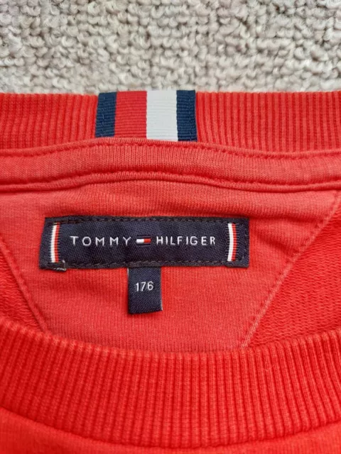 Tommy Hilfiger Niños Bandera Costilla Logotipo Sudadera Jumper KB0KB06568 Edad 16 Premedida 3