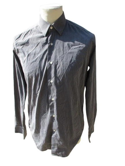 Chemise Nina Ricci Dégriffée Taille XXL - Mauve/gris Clair, Manches Longues, Neuve Sans étiquette